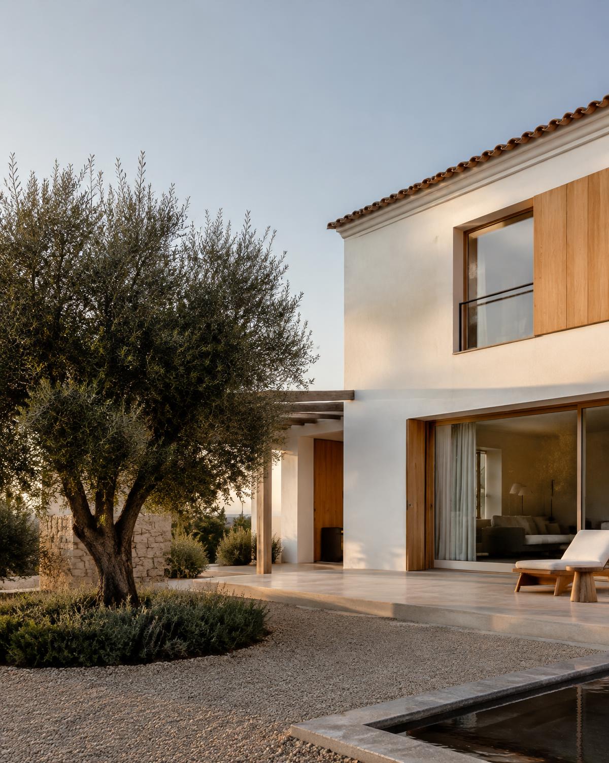 Moradia com pátio exterior, piscina e jardim